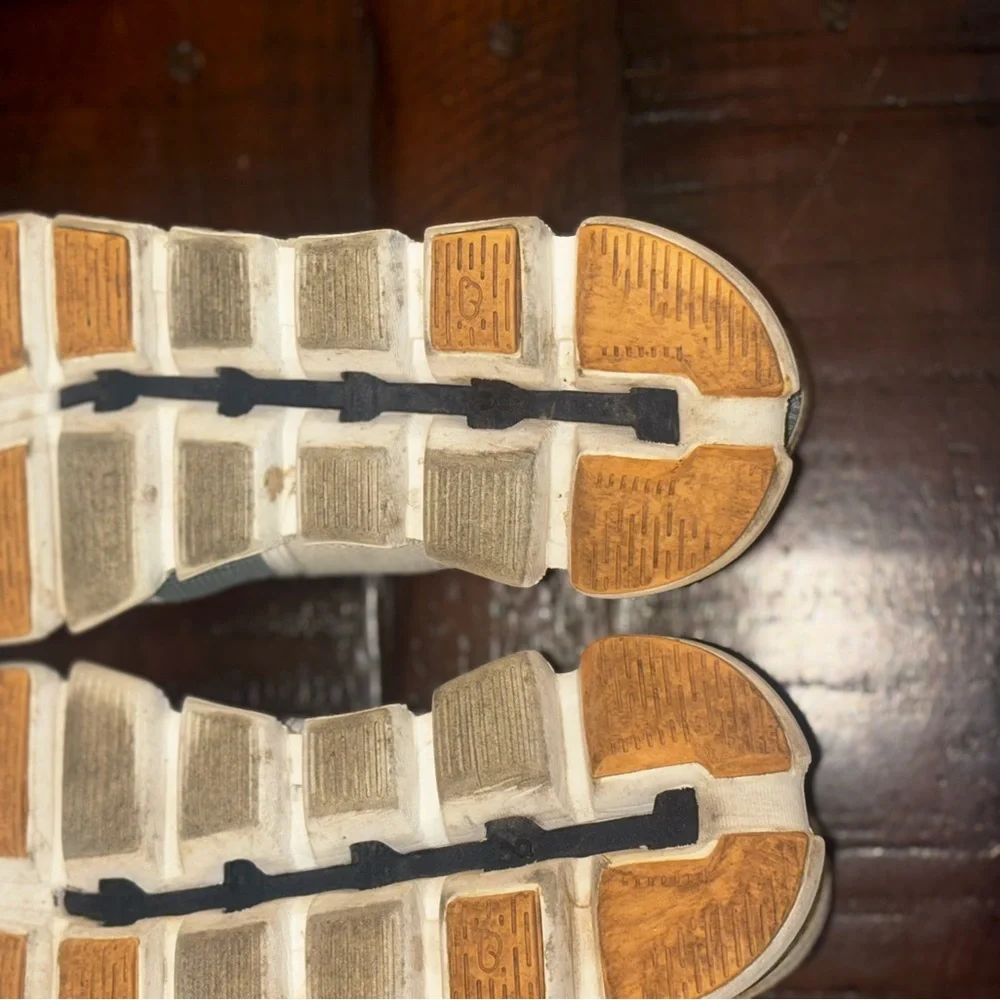 On Running Women's Yellow Tan and Dark Teal Athletic Shoes - Picture 6 of 9